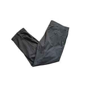 Haggar Men's Gray Pinstripe Dress Pants Slacks Size 38x30 Flat Front